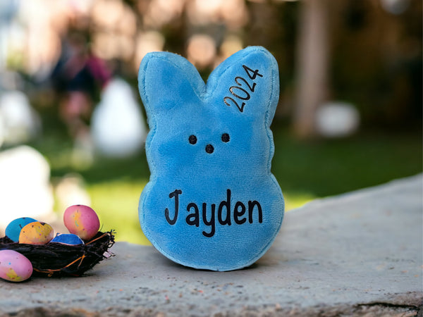 Personalized Blue Bunny Plush