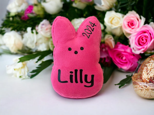 Personalized Pink Bunny Plush
