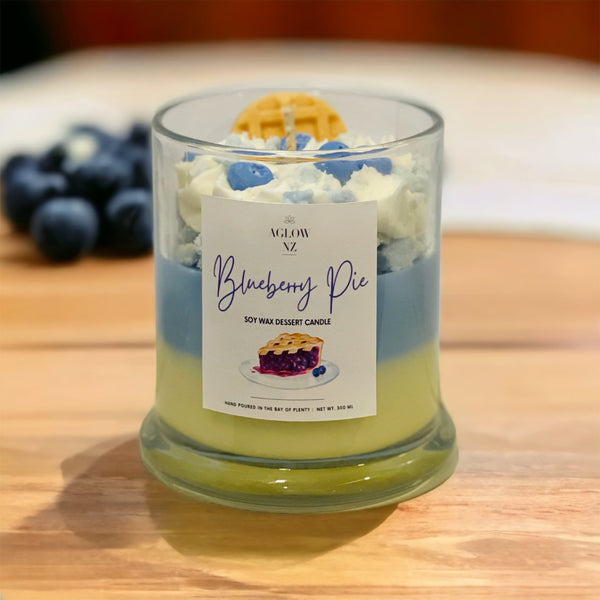 Blueberry Pie Dessert Candle