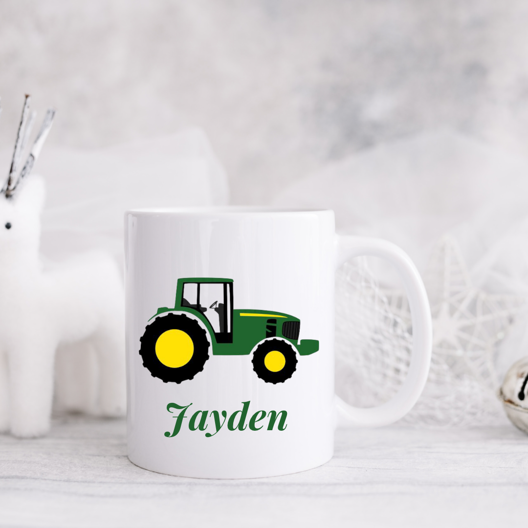 Personalized Tractor Kids Mug