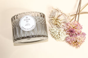 Aloe and White Lilly Smokey Grey Candle
