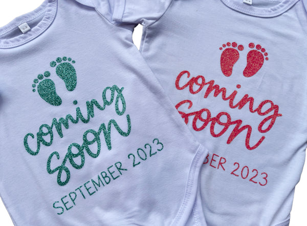 Personalized Coming soon Baby Onesie