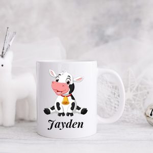 Personalized Cow Kids Mug