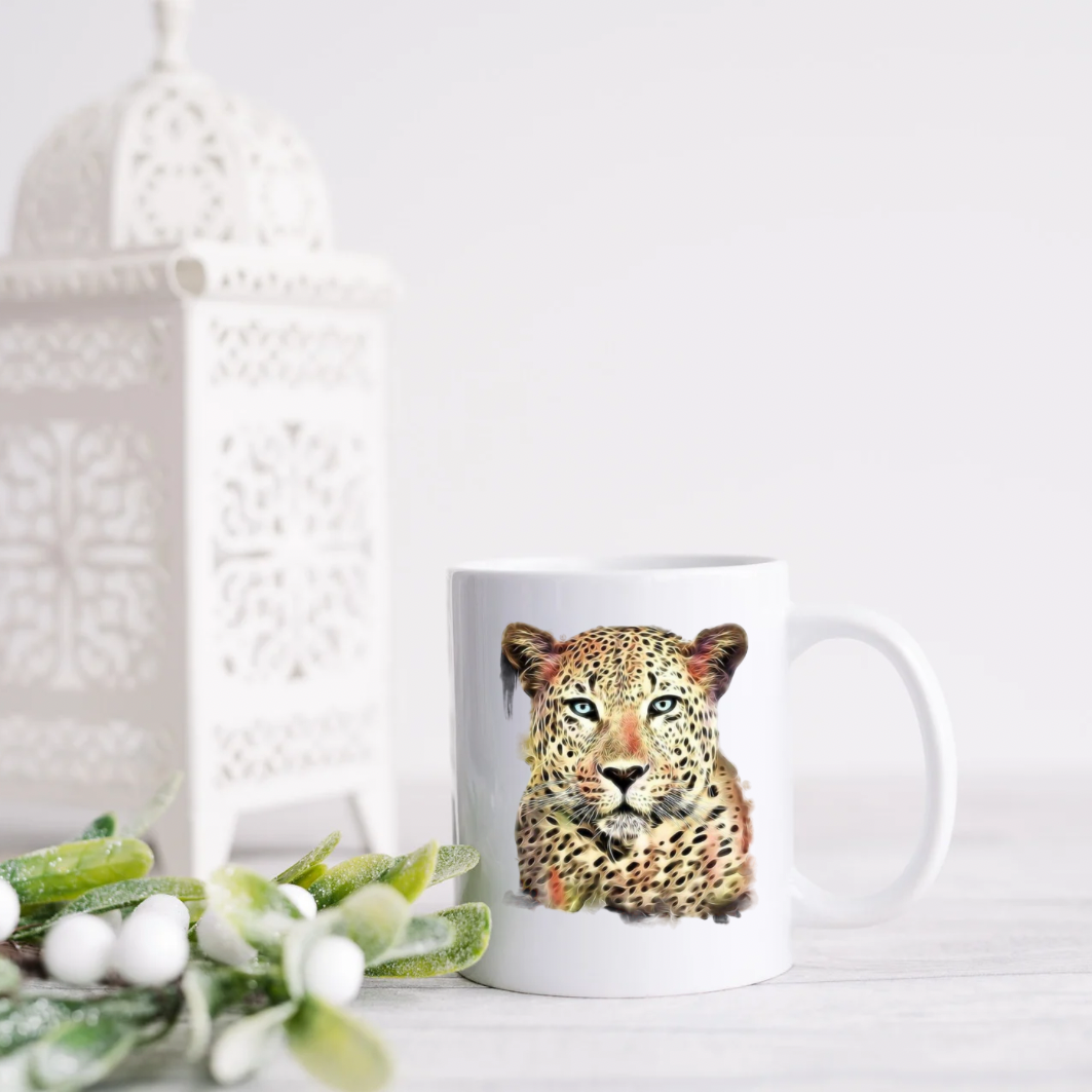 Leopard Watercolor Mug